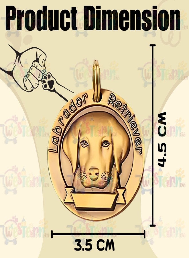 Western Era Labrador Bronze Tag with Dog Face Engraved - Durable Metal Pet ID Tag, Stylish, Sturdy, Long-Lasting, Scratch-Resistant, Lightweight, Attach to Dog Collar for Added Style & Security - Image 4